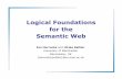 Logical Foundations for the Semantic Web - Department of