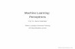 Machine Learning: Perceptrons