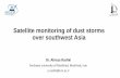 Satellite monitoring of dust storms over southwest Asia