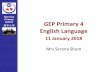 GEP Primary 4 English Language 14 January 2015