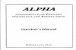 ALPHA Examiner's Manual 22-page pdf