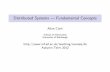 Distributed Systems --- Fundamental Concepts - School of Informatics