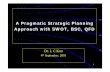 A Pragmatic Strategic Planning Approach with SWOT, BSC, QFD