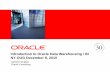 Introduction to Oracle Data Warehousing / BI NY OUG December 8