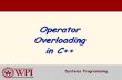 Operator Overloading in C++ - Worcester Polytechnic Institute