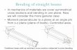 Bending of straight beams