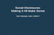 Social Disclosures: Making It All Make Sense