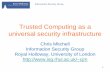 Trusted Computing as a universal security infrastructure