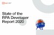 State of the RPA Developer Report 2020 - UiPath