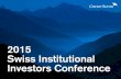 2015 Swiss Institutional Investors Conference
