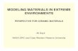 MODELING MATERIALS IN EXTREME ENVIRONMENTS