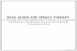 Read Aloud for Speech Therapy