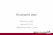 Allocation Model Presentation - SBCTC