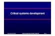 Critical systems development - Ian Sommerville