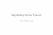 Regulating Online Speech - LIRNEasia
