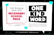Anti-Bullying Week 2021 SECONDARY SCHOOL PACK
