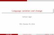 Language variation and change