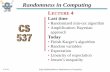 CS537 Randomness in Computing