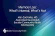 Memory Loss: What’s Normal, What’s Not