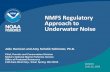 NMFS Regulatory Approach to Underwater Noise