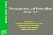 Nutrigenomics and Personalized Medicine