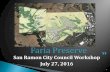 San Ramon City Council Workshop July 27, 2016