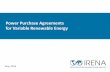 Power Purchase Agreements for Variable Renewable Energy