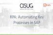 RPA: Automating Key Processes in SAP