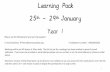 Learning Pack 25th 29 January - Thorpepark Academy