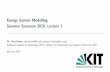 Energy System Modelling Summer Semester 2019, Lecture 1