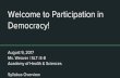 Democracy! Welcome to Participation in Syllabus Overview ...