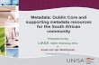 Metadata: Dublin Core and supporting metadata resources ...