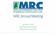 MRC Annual Membership Meeting