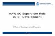AAW SC Supervisor Role in ISP Development