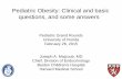 Pediatric Obesity: Clinical and basic questions, and some ...