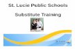 St. Lucie Public Schools Substitute Training