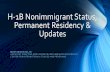 H-1B Nonimmigrant Status & Permanent Residency