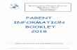 PARENT INFORMATION BOOKLET 2018