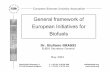 General framework of European Initiatives for Biofuels