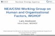 NEA/CSNI Working Group on Human and Organisational Factors ...