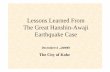 Lessons Learned From The Great Hanshin-Awaji Earthquake Case