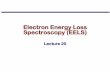 Electron Energy Loss Spectroscopy (EELS) -