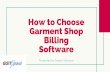 How to Choose Garment Shop Billing Software