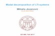 Model decomposition of LTI systems