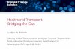Health and Transport: Bridging the Gap