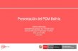 Presentación del PDM Bolivia - Comisión de Promoción ...