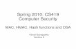 Spring 2010: CS419 Computer Security
