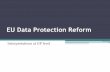 EU Data Protection Reform - SCIMP