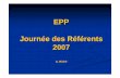 EPP Journée des Référents 2007 - Infectiologie