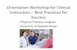 Orientation Workshop for Clinical Instructors Best ...